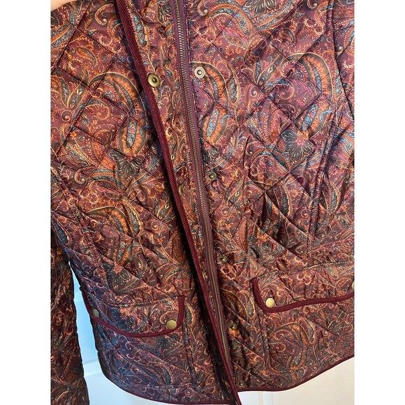 Talbots Paisley print puffer jacket - Picture 3 of 8